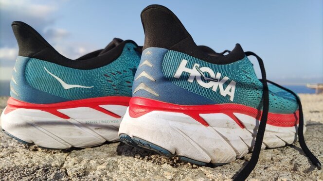 Tenis Para Correr Hoka Clifton Hombre Turquesa Rojos Men